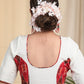 Elegant Ikat and Offwhite Contrast Cotton Blouse