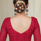 Maroon Georgette Chikankari Blouse