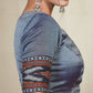 Grey Khun Blouse with Ikat Combination