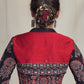 Cotton Ajrakh Combination Blouse with Mandarin Collar