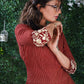Maroon Cotton Ajrakh striped kurta with embroidery on hem & sleeves and smart Neck Pattern