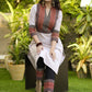 Trendy Pure Cotton Ajrakh Yoke Kurta Pant Set - Dupatta Optional