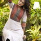 Trendy Pure Cotton Ajrakh Yoke Kurta Pant Set - Dupatta Optional