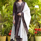 Smart Coffee Brown Pure Cotton Kurta with Ajrakh Harem Pant Set - Dupatta Optional