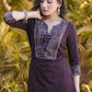 Smart Coffee Brown Pure Cotton Kurta with Ajrakh Harem Pant Set - Dupatta Optional