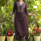 Smart Coffee Brown Pure Cotton Kurta with Ajrakh Harem Pant Set - Dupatta Optional