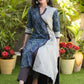 Elegant Pure Cotton Ajrakh Combination Kurta - Pant Optional