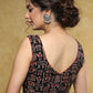 Trendy pure Ajrakh sleeveless Cotton blouse with traditional animal print motif & maroon detailing