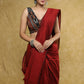 Classy black Cotton border Ikat sleeveless blouse with white detailing