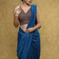 Exclusive grey Cotton floral Ajrakh sleeveless blouse with Dori