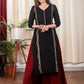 Black Straight Cut Cotton Kurta With Exclusive Full Length Embroidery