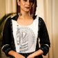 A-Line Black Cotton Ikat Kurta With Classy Hand Painted Horse  Motif
