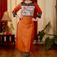 Straight Cut Cotton Silk Kurta with Exclusive Handpainted Madhubani work & Khun Sleeves