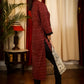Straight Cut Cotton Ikat Kurta with Exclusive Madhubani Print