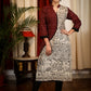 Straight Cut Cotton Ikat Kurta with Exclusive Madhubani Print