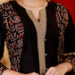 Straight cut Cotton Ajrakh Kurta with Contrast Ajrakh Neck Line