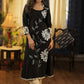 A-line Handloom Cotton Kurta with Ikat and  Exclusive Hand Painting all over