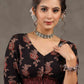 Exclusive Floral Ajrakh Blouse with Ikat Combination on Hem and Sleeves