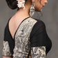 Beautiful Black Cotton Silk Blouse with Elegant Madhubani Patch on Back and Sleeves