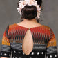 Elegant Ikat Combination Blouse with Beautiful Fisheye Back