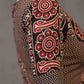 Exclusive Black Floral Ajrakh and Stripe Combination Blouse
