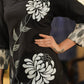 A-line Handloom Cotton Kurta with Ikat and  Exclusive Hand Painting all over
