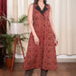 Trendy Pure Cotton Ajrakh Kurta With Ikat Neck Line and Buttons. Sleeve option can be requested as special Instruction