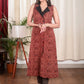 Trendy Pure Cotton Ajrakh Kurta With Ikat Neck Line and Buttons. Sleeve option can be requested as special Instruction