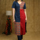 Simple and Elegant Cotton kurta with Ajrakh detaling