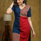 Simple and Elegant Cotton kurta with Ajrakh detaling