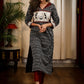 Straight Cut Cotton Ikat Kurta With Beautiful Handpainted Warli Work