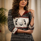 Straight Cut Cotton Ikat Kurta With Beautiful Handpainted Warli Work