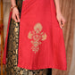 Elegant Black Brocade Kurta with Embroidered Gold and Magenta Cotton Silk Jacket - Pant Optional