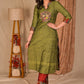 Exclusive Pure Cotton Straight Cut Kurta with Hand painted Madhubani Embroidered Applique - Pant Optional