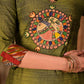 Exclusive Pure Cotton Straight Cut Kurta with Hand painted Madhubani Embroidered Applique - Pant Optional