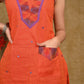 Elegant Handloom Cotton Sleeveless Tunic With Ikat & All Over Badla Handwork