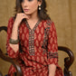 A Line Cotton Ajrakh Tunic with Contrast Ajrakh Border