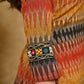 Classy Multicolor Cotton Ikat with Handmade Kutch Mirror Work on Neckline and Sleeves