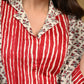 Stylish Collared Straight-Cut Cotton Mix Match Tunic