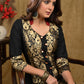 Party Wear Black Cotton Silk And Brocade Combination Tunic