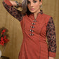 Stylish Zigzag Ajrakh Straight Cut Tunic with Printed Ajrakh Sleeves