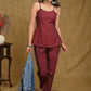Elegant Indigo And Ajrakh Combination Jacket