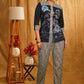 Exclusive Indigo Stripes Hand Painted Top