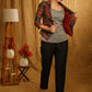 Grey Border Ikat Jacket with Grey Inner