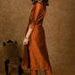Classy Rust Cotton Silk Kurta Pant Set with Unique Gold Zari Work and Heavy Chanderi Dupatta - 3 Piece