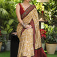 Exclusive mustard printed Cotton saree Accentuated with Ajrakh and Mirror border