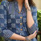 Beautiful Cotton Indigo Tunic with Striped Detailing