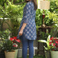 Beautiful Cotton Indigo Tunic with Striped Detailing