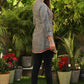 Classy Hand Embroidered Pure Cotton Gray Shirt Tunic