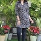 Trendy Cotton Black Printed with Hand Gond Painting